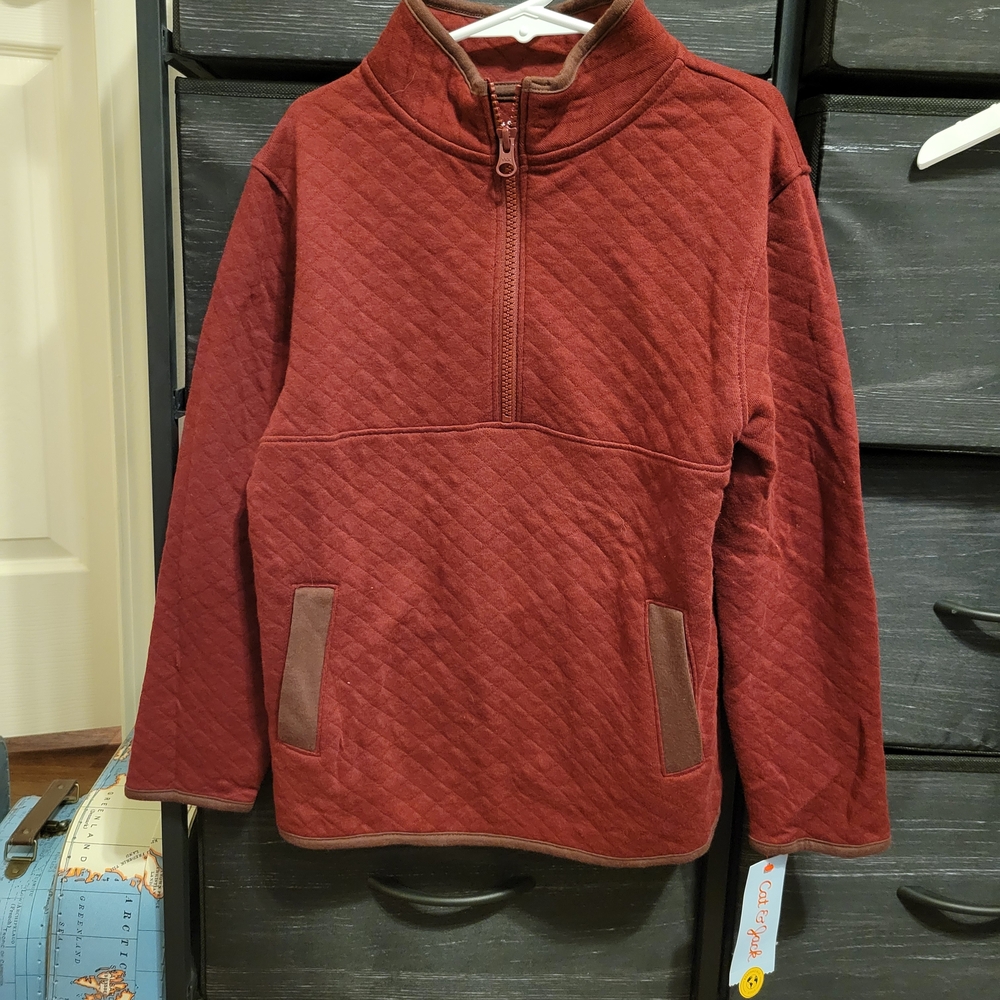 Cat & Jack Boys Quilted Zip-Up Pullover Jacket- Size XS 4/5